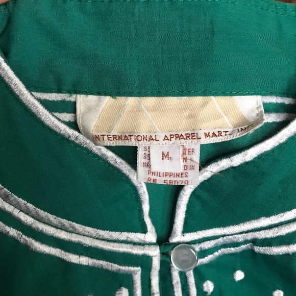 Vintage Teal Embroidered Tunic Top - Picture 12 of 14